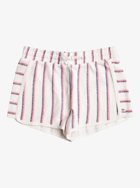 White Stripes Kids' Roxy 4-16 Cute People Sweat Shorts | USA WJKA-30519