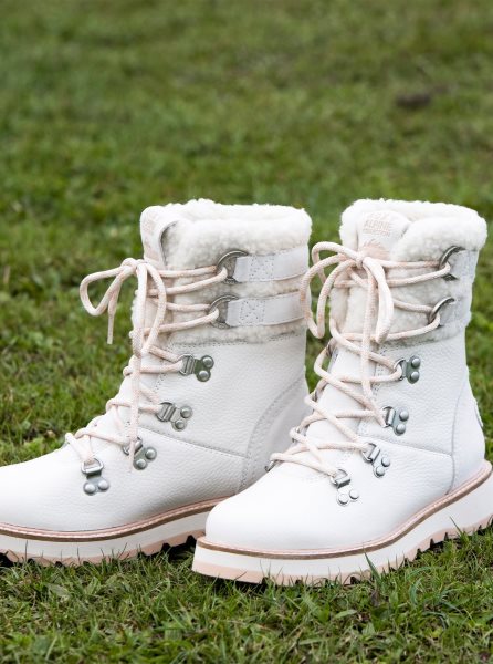 White Women's Roxy Brandi Lace-Up Boots | USA KXRE-38561