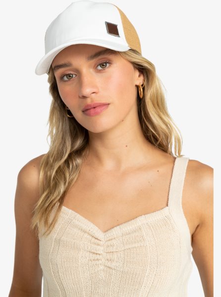 White Women's Roxy Incognito Trucker Hats | USA SKLV-81570