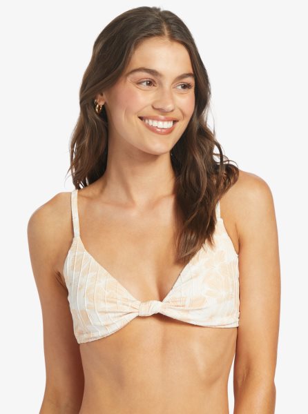 White Women's Roxy Love The Surf Knot Bikini Tops | USA VFZU-45980