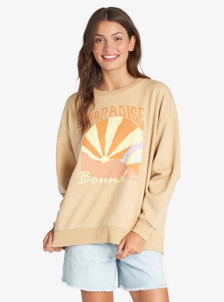 White Women's Roxy Morning Hike Sweatshirts | USA YRTH-09184