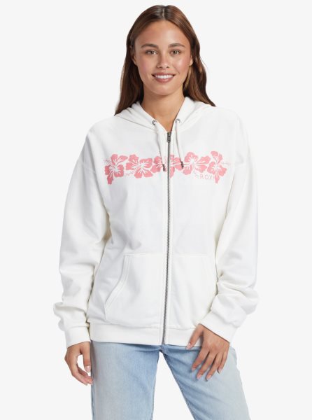 White Women's Roxy Oversized Evening Hike C Oversize Hoodie | USA EWUQ-68904