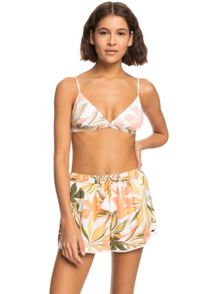 White Women's Roxy Salty Tan Boardshorts | USA OFKR-85602