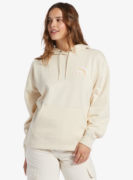 White Women's Roxy Shoreside Hike C Oversize Hoodie | USA CVQG-13092