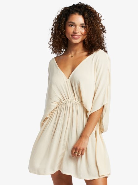 White Women's Roxy Sun Baby Swim Cover-Up Dress | USA ZRSD-39041